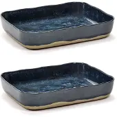 Serax - Merci La Nouvelle Table - Ovenschaal - Blauw/Grijs - 2 stuks