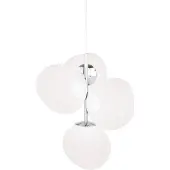 Tom Dixon Melt Chandelier mini hanglamp LED 63,4 cm Opal-silver