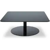 Tom Dixon Flash salontafel 80x80 cm Zwart spiegelglas-zwart statief