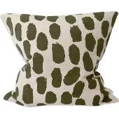 Fine Little Day Dots kussenhoes 48x48 cm Beige-olijfgroen