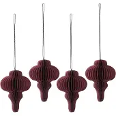 Scandi Living Spira kerstballen 4-pack Red