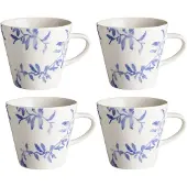 Scandi Living Havspil mok 30 cl 4-pak blauw-wit