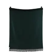 Røros Tweed Vega Plaid 150x210 Cm Donkergroen - Plaids & dekens Noorse Lamswol Dark Green - 4354