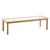 HAY Kofi salontafel Oak-ribbed glass, 50 cm