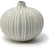 Lindform Bari vaas Stonestripe light grey rough, M