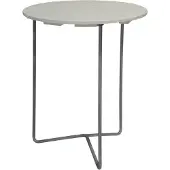 Grythyttan Stålmöbler Table 6B tafel Witgelakte eiken - gegalvaniseerde poten, Ø60 cm