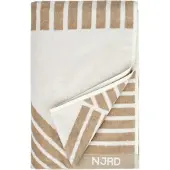 NJRD Stripes badhanddoek 70 x 140 cm Beige