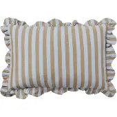 Broste Copenhagen Ina kussenhoes Dusty blue-brown kelp, 40x60 cm