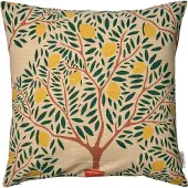 Classic collection Lemon garden kussensloop 50x50 cm Donkergroen