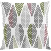 Arvidssons textil Blader kussenhoes roze-grijs-groen