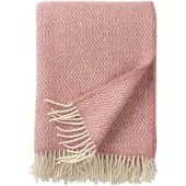 Klippan Yllefabrik Sorbet wollen plaid 130x200 cm Powder pink
