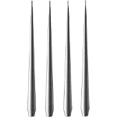 Ester & Erik kaars 32 cm 4-pack metallic Silver