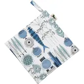 Almedahls Picknick pannenlap 23x23 cm klein patroon Blauw-beige