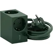 Kord Cuboid stopcontact 2 m Dark Green