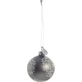 Lene Bjerre Cadelia kerstbal Ø6 cm Donkergrijs, sneeuwvlok
