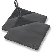 Pillivuyt Gourmet pannenlap 20,5x20,5 cm 2-pack Zwart leer