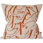 Fine Little Day Dog walk kussensloop 48x48 cm Natur-orange