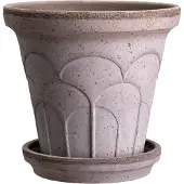 Bergs Potter Fleur Pot 14 Cm Grijs - Bloempotten Keramiek Grey - FLEG14S