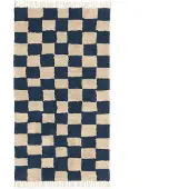 Ferm Living Mara Washable Tapijt Deep Blue|Warm Sand