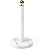 Scherlin Keukenrolhouder Wit, messing knop