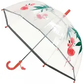 Smati - Transparante kinderparaplu, flamingo - Roze