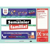 Marabout MON SEMAINIER FAMILIAL SEPTEMBRE 2025-DECEMBRE 2026