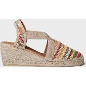 Toni pons Espadrille met middelhoge sleehak van veelkleurig raffia | TERRA-NM