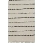 Meraki True badlaken Off-White-zwart, 70x140 cm
