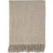 Scandi Living Sandstone wollen plaid 130x180 cm Beige