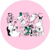 Opto Design Moomin 80 onderzetter Ø21 cm Roze