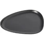 Lind DNA Curve Stoneware bordje 19x22 cm Black