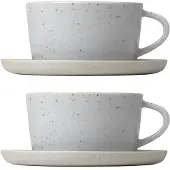 Blomus Sablo theekop met schotel 25 cl 2-pack Cloud