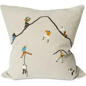 Fine Little Day Mountain climbers kussenhoes 48x48 cm Natuur