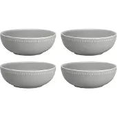 Scandi Living Dots ontbijtkom 60 cl 4 stuks Grijs