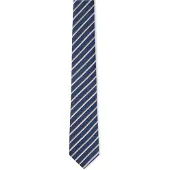 JOOP! Stropdas navy / brokaat / lichtgrijs / wit