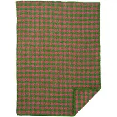 Klippan Yllefabrik Dogtooth babydeken 65x90 cm Groen-roze