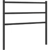 vidaXL Vervangend hoofdbord 107 cm metaal zwart