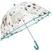 SASSI JUNIOR - Transparante kinderparaplu ' met schattige ontwerpen en stevige constructie - Munt 68 x 68 cm