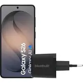 Samsung Galaxy S26 512GB Zwart 5G + BlueBuilt Oplader 45 Watt Zwart
