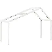 vidaXL Kinderbedhuisje 213x95,5x144,5 cm massief grenenhout wit