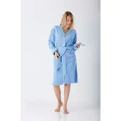 Hajo Blauwe dames badjas - Blauw - Maat - 48/50