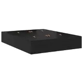 vidaXL Opbergbedframe met opslag Zwart Eiken 140 x 200 cm Bewerkt hout