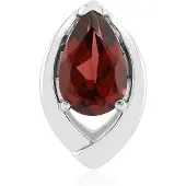 Cavill - Zilveren Hanger - 925 Sterling Zilver Platina Verguld - Mozambique Granaat 0 89 ct - Rood Elegant Luxe 13x8 mm