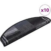 vidaXL Trapmatten zelfklevend 10 st 65x21x4 cm zwart en grijs