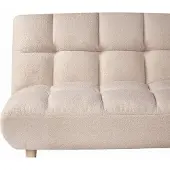 Beliani RISOR - Slaapbank - Beige - Bouclé
