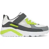 SKECHERS Sneakers 'UNO LITE' antraciet / basaltgrijs / lichtgrijs / appel
