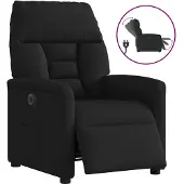 vidaXL Fauteuil verstelbaar elektrisch stof zwart