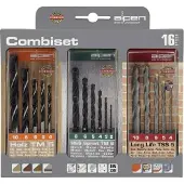 Alpen 801003100 Boor- en bitassortiment 16-delig Metaal, Steen, Beton, Metselwerk, Baksteen, Hout 2 mm, 3 mm, 4 mm, 5 mm, 6 mm, 8 mm, 10 mm