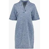 TwoDay dames spijkerjurk met panterprint blauw maat S