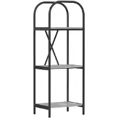 vidaXL Boekenplank 3-laags 40 x 30 x 109 cm Bewerkt hout Grijs Sonoma